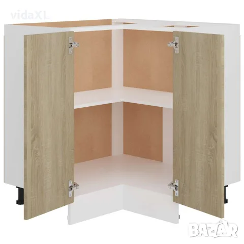 vidaXL Ъглов долен шкаф "Lyon" дъб сонома 75,5x75,5x81,5 см, инженерно дърво, снимка 5 - Шкафове - 56147731