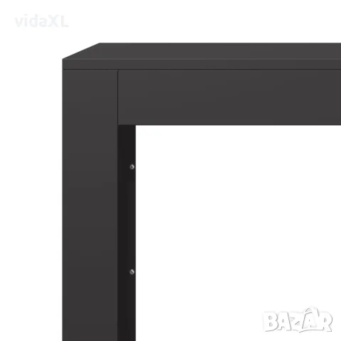 vidaXL Стойка за дърва, черна, 100x40x100 см, стомана, снимка 7 - Дърва за огрев - 56148204