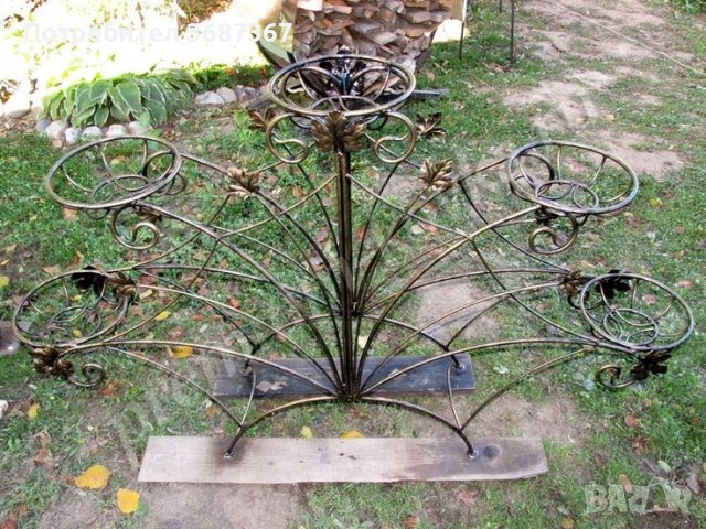 Цветарници и стойки за цветя и саксии от ковано желязо , снимка 10 - Саксии и кашпи - 40218983