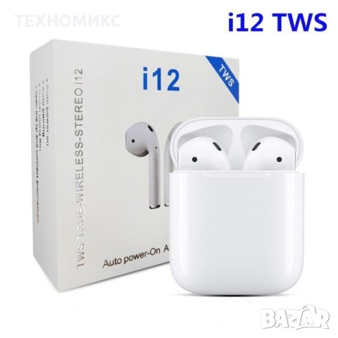 Безжични слушалки съвместими с функция за контрол чрез докосване i12 TWS , снимка 1 - Слушалки, hands-free - 41657962