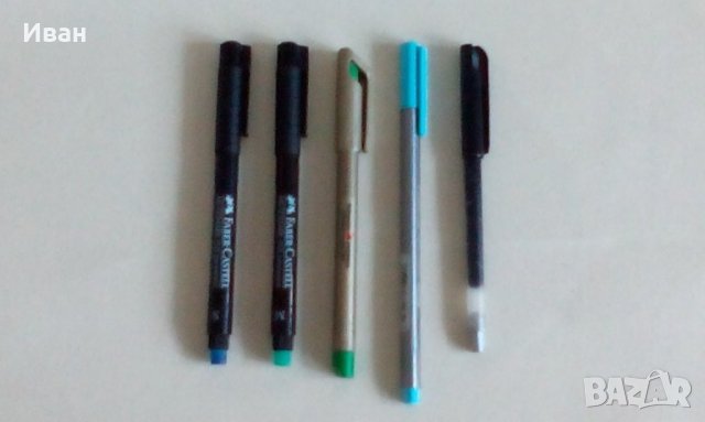 Маркер Faber-Castell Multimark 1523, S и 1525, M перманентен, тънкописец Schwan Stabilo 0,3 мм, снимка 1