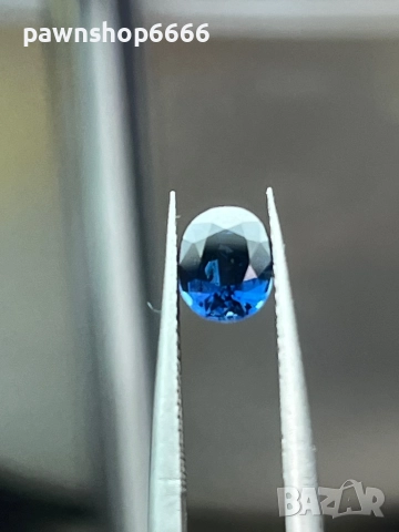 Естествен синьо-зелен сапфир – 0.85 ct  Овал  Отличен търговски клас, снимка 2 - Други - 52652693