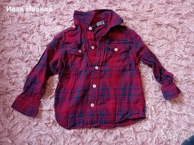 Оригинална бебешка риза Calvin Klein - размер 86