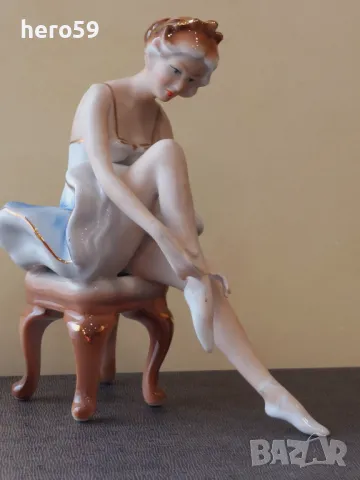 Порцеланова фигура балерина, бискуит-Австрия, снимка 1