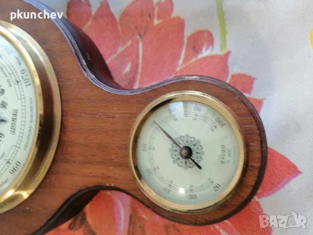 Немски барометър и влагомер, снимка 4 - Антикварни и старинни предмети - 44707318