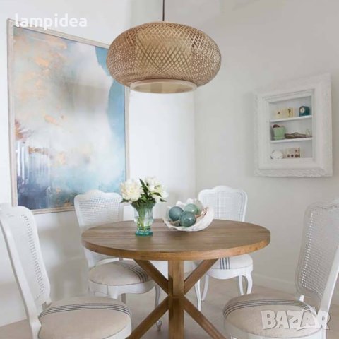 Пендел - Бамбук - Пръстен, снимка 5 - Лампи за таван - 41886441