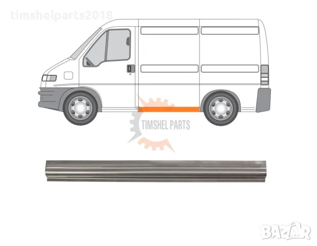 Страничен панел зад Шофьорска Врата "120 см" за Ducato- Boxer- Jumper от 1994 до 2006 год