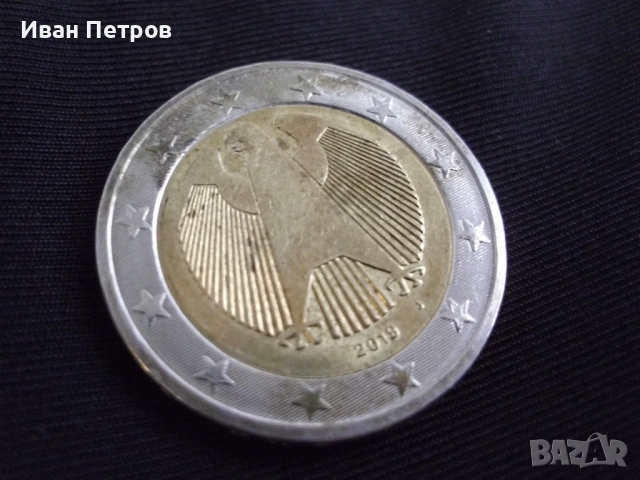 Супер рядка 2 евро монета 2019 Серия J (Германия), снимка 2 - Нумизматика и бонистика - 53488747