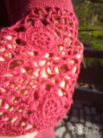 Пончо/ наметало с паети и с плетени ръкавчета, снимка 5 - Други - 44380661