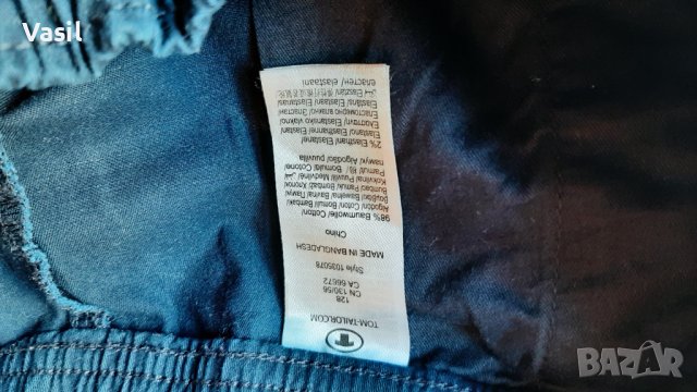 Памучен тъмно син панталон Tom Tailor 8 год, снимка 4 - Детски панталони и дънки - 44231971