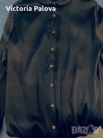 Блуза HUGO BOSS кралска коприна, снимка 9 - Блузи с дълъг ръкав и пуловери - 36028837