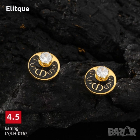 обеци от висококачествена стомана  ysl saint laurent chanel celine christian dior hermes, снимка 6 - Обеци - 52509518