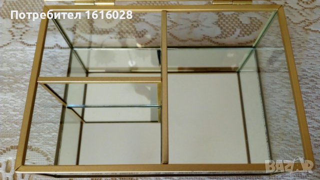 Нова красива стъклена кутия с огледално дъно за бижута., снимка 3 - Декорация за дома - 42003477