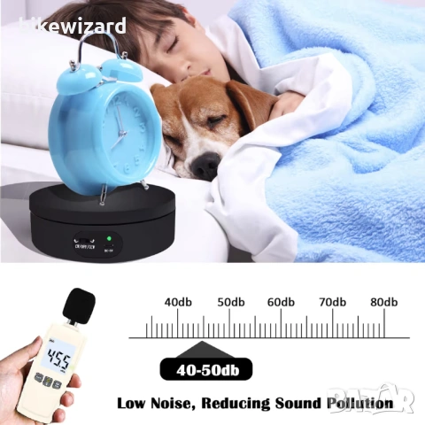 Електрическа 360° въртяща се стойка за фотография – черна 16 см НОВА, снимка 5 - Друга електроника - 53168729