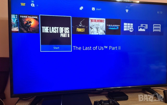 Playstation 4 (ps4) 500GB с HEN 9.00 и 9 игри и 2 джойстика, снимка 5 - PlayStation конзоли - 53462945