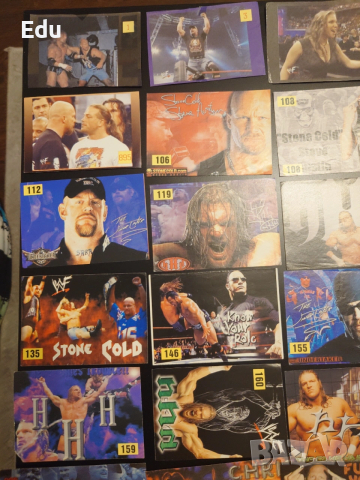 Продавам и разменям листчета с кечисти от WWF WWE, снимка 7 - Колекции - 25172921