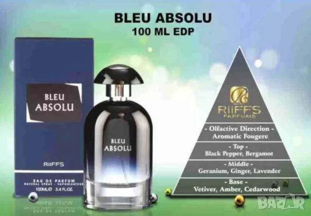 Парфюмна вода Riiffs Bleu Absolute 100 ml за мъже, снимка 3 - Мъжки парфюми - 48308665