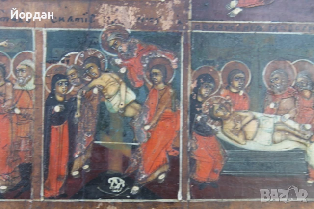 Руска празнична икона, снимка 9 - Антикварни и старинни предмети - 50772400