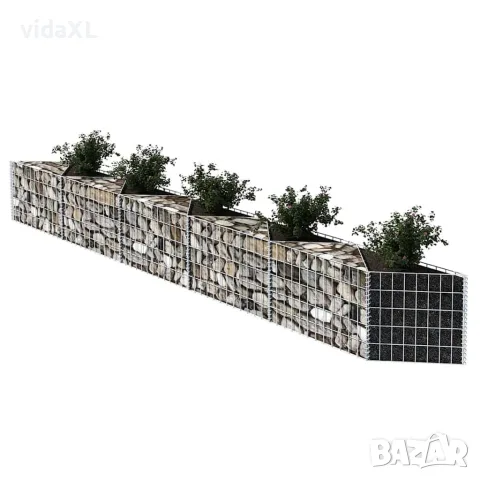 vidaXL Габионна кошница, поцинкована стомана, 300x30x50 см, снимка 3 - Огради и мрежи - 56146023