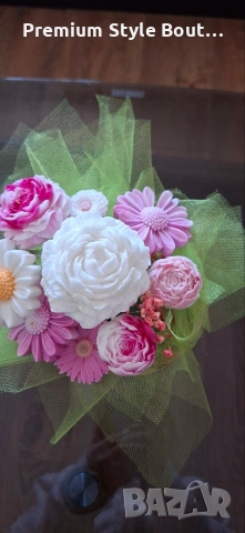 ръчно изработени букети , снимка 6 - Изкуствени цветя - 53752942
