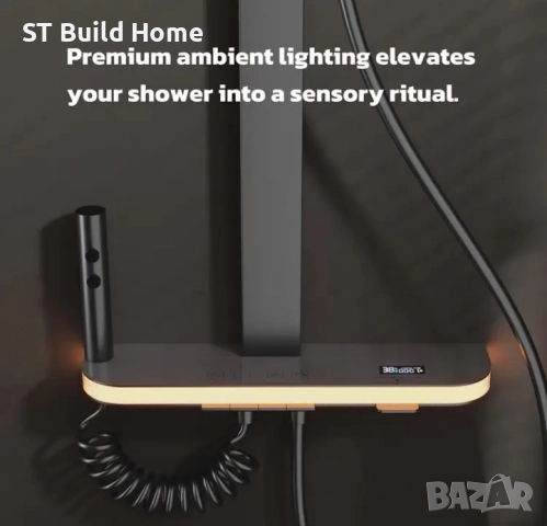 Душ Комплект с Термостат и Водопаден Спрей, снимка 2 - Душове - 51710083