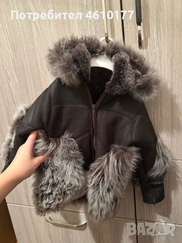 Ново детско зимно яке естествена кожа, снимка 2 - Бебешки якета и елеци - 51900450