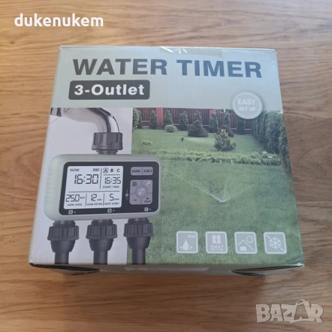 Автоматичен компютър за поливане, таймер с 3 изхода, Rain Delay, LCD дисплей, снимка 12 - Напояване - 52546328
