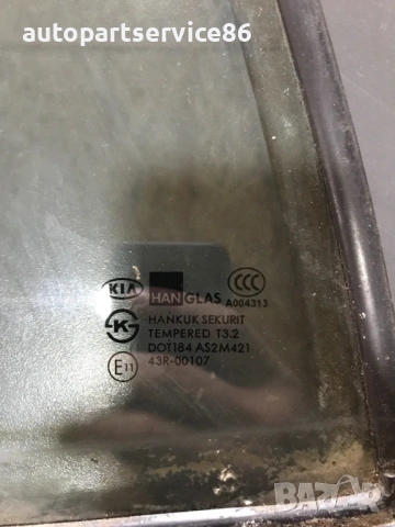 Стъкло за задна лява врата (четвърт) за KIA Rio (2005) 43R-00107, снимка 3 - Части - 53283233