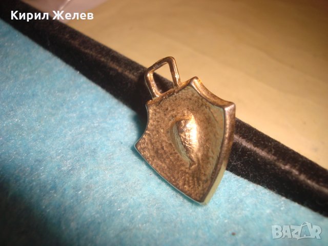 ПОЗЛАТЕН СТАР БРОНЗОВ АРТ ПЕНДАНТ ОРНАМЕНТИРАН с ВГРАДЕНИ ЦИРКОНИ РЕТРО ХЕРАЛДИЧЕН МЕДАЛЬОН 26656, снимка 5 - Антикварни и старинни предмети - 35666147
