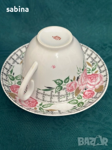 Порцеланова чаша на ЛФЗ Ломоносов, снимка 2 - Чаши - 52671559