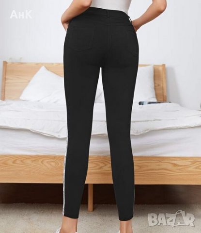 Черен панталон, еластичен, размер ХС, снимка 2 - Дрехи за бременни - 34552989