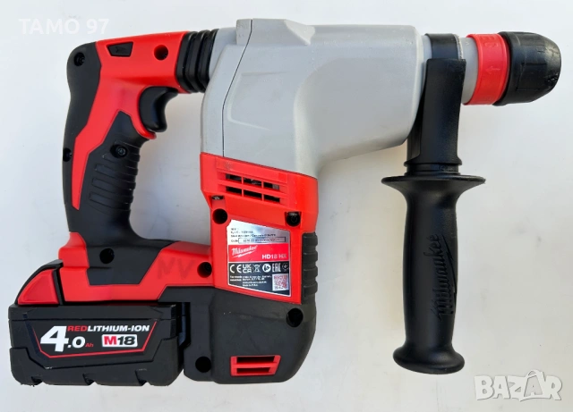 Milwaukee HD18 HX - Акумулаторен перфоратор 2x18V 4.0Ah като нов!, снимка 3 - Перфоратори - 53713954