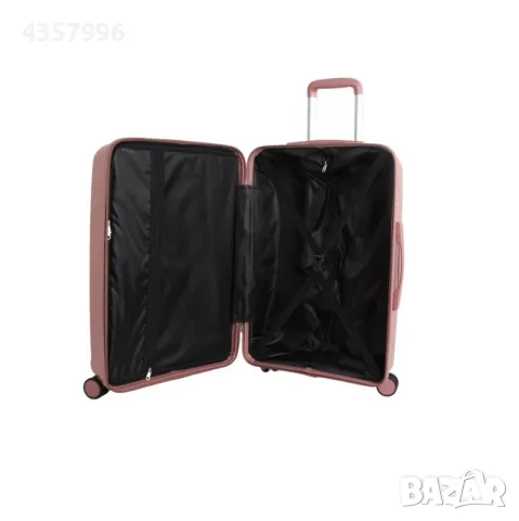 Куфар с колелца, 58л., Розов, снимка 6 - Куфари - 48944041
