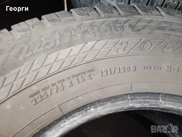 2бр.всесезонни гуми 225/75/16C Continental, снимка 3 - Гуми и джанти - 52791155