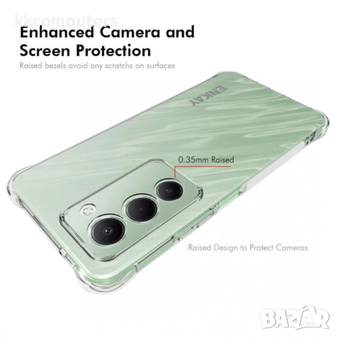 ENKAY Удароустойчив TPU Калъф и Протектор за Xiaomi Redmi 15 5G/ 4G |Защита на камерата |Цвят: Прозр, снимка 3 - Калъфи, кейсове - 51997083