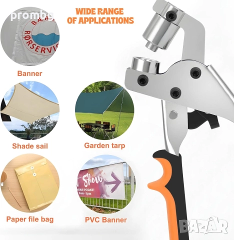 магнитни клещи с 10 мм капси - 520 бр. и замба 10 мм, Германия, снимка 3 - Клещи - 36110603