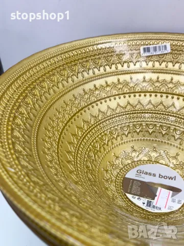 Купа стъклена Arovo 24x24x11 см , снимка 3 - Чинии - 48867963