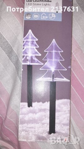 НОВИ  ! Неразпечатвани 5 броя  LED  светещи елхички - , снимка 1