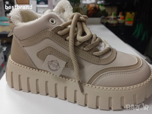 Дамски топли кецове от изкуствена кожа, код 352/45