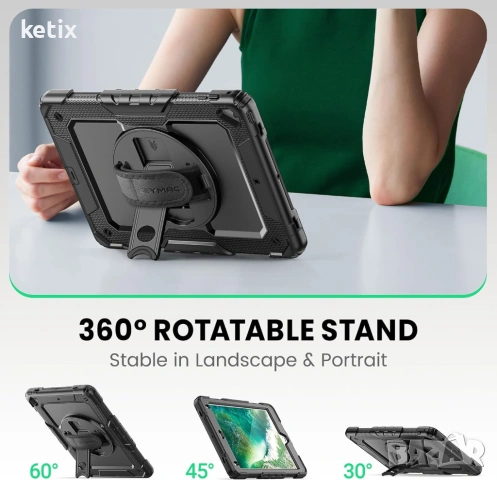 SEYMAC удароустойчив калъф за iPad 6-то/5-то поколение (9.7 инча), снимка 2 - Таблети - 53694068