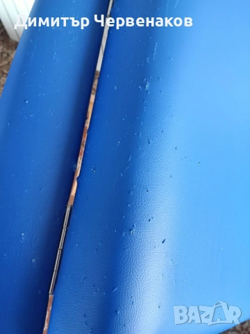 Синя сгъваема масажна кушетка 2 зони с дървена рамка VidaXL, снимка 9 - Кушетки - 53515717