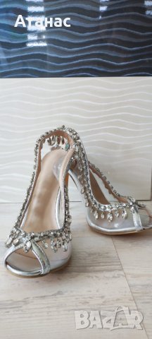 Дамски сандали с кристали , снимка 10 - Дамски елегантни обувки - 41973433