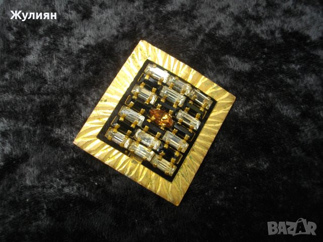 СТАРА ПОЗЛАТЕНА БРОШКА, снимка 2 - Антикварни и старинни предмети - 38886907