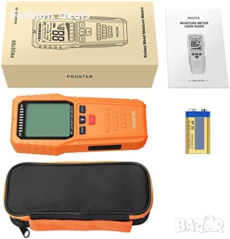 Нов Влагомер Детектор за влага стенна зидария твърда дървесина с чанта, снимка 9 - Други стоки за дома - 41667935