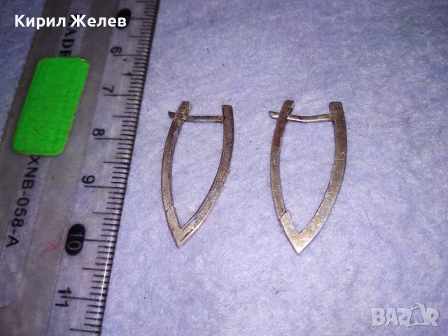 ЕЛЕГАНТНИ СРЕБЪРНИ ОБЕЦИ СРЕБРО 925 ВИНТИДЖ МОДЕЛ с АНГЛИЙСКО ЗАКОПЧАВАНЕ 38592, снимка 10 - Обеци - 41637930