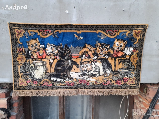 Старинен ковьор,покривка за стена #279, снимка 2 - Антикварни и старинни предмети - 53430954
