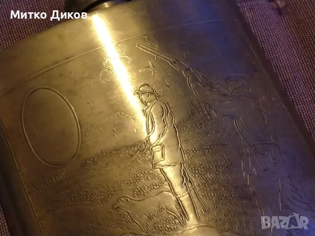 England Sheffield rose  pewter рядка английска флашка павур 8 юза ловен мотив отлична, снимка 7 - Екипировка - 49797961