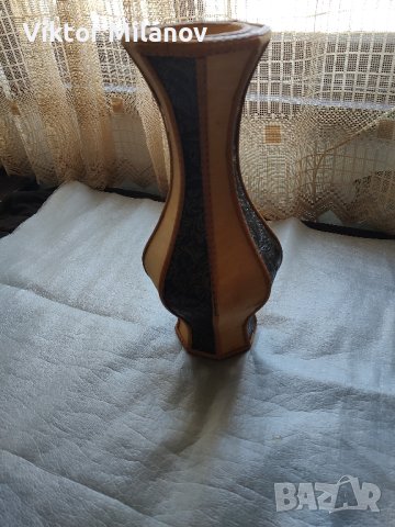 Дървена ваза, снимка 3 - Вази - 41876429