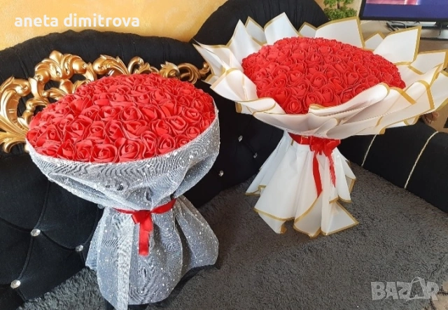 Вечни букети , снимка 14 - Ръчно изработени сувенири - 53053722