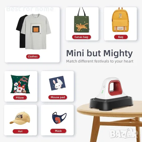 Мини термо преса за текстил и др HYTIREBY, снимка 6 - Друго търговско оборудване - 48423708